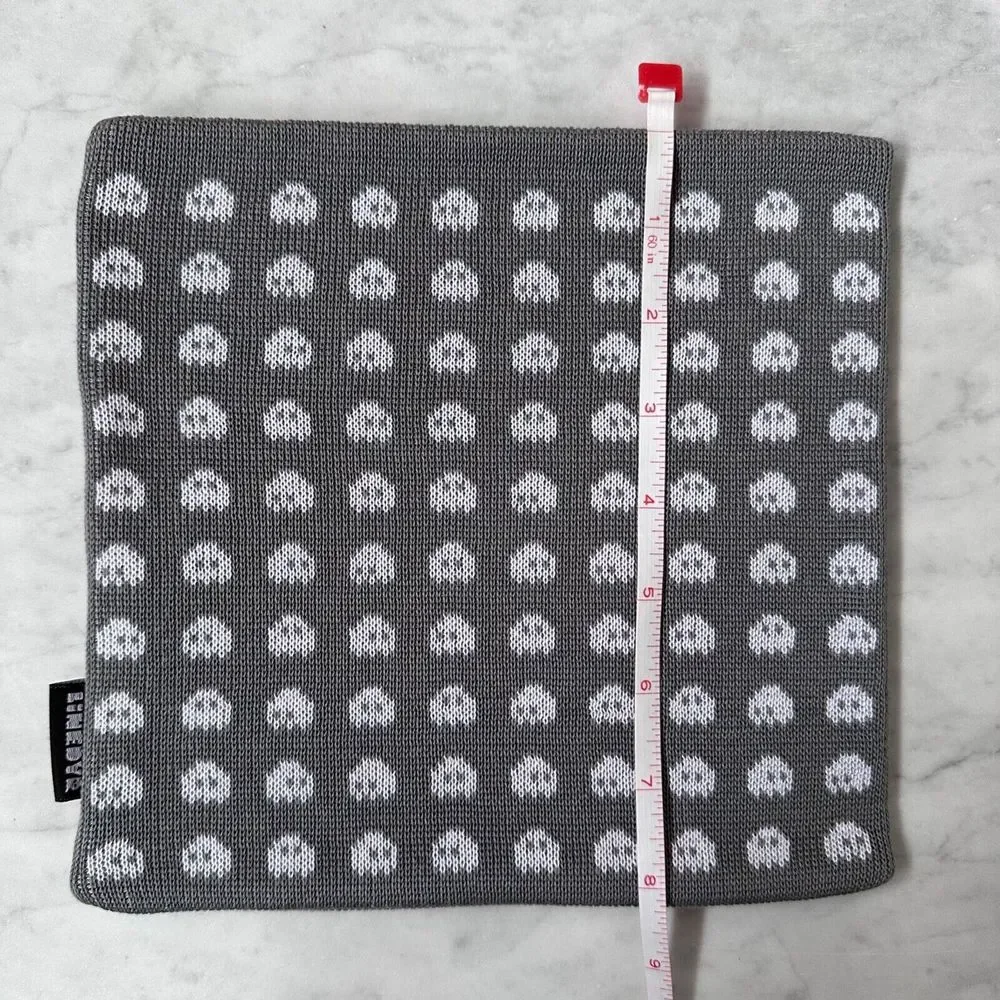 Linedyr Denmark Gray & White Knitted iPad Mini Sleeve Cover Pouch Pac-Man Print